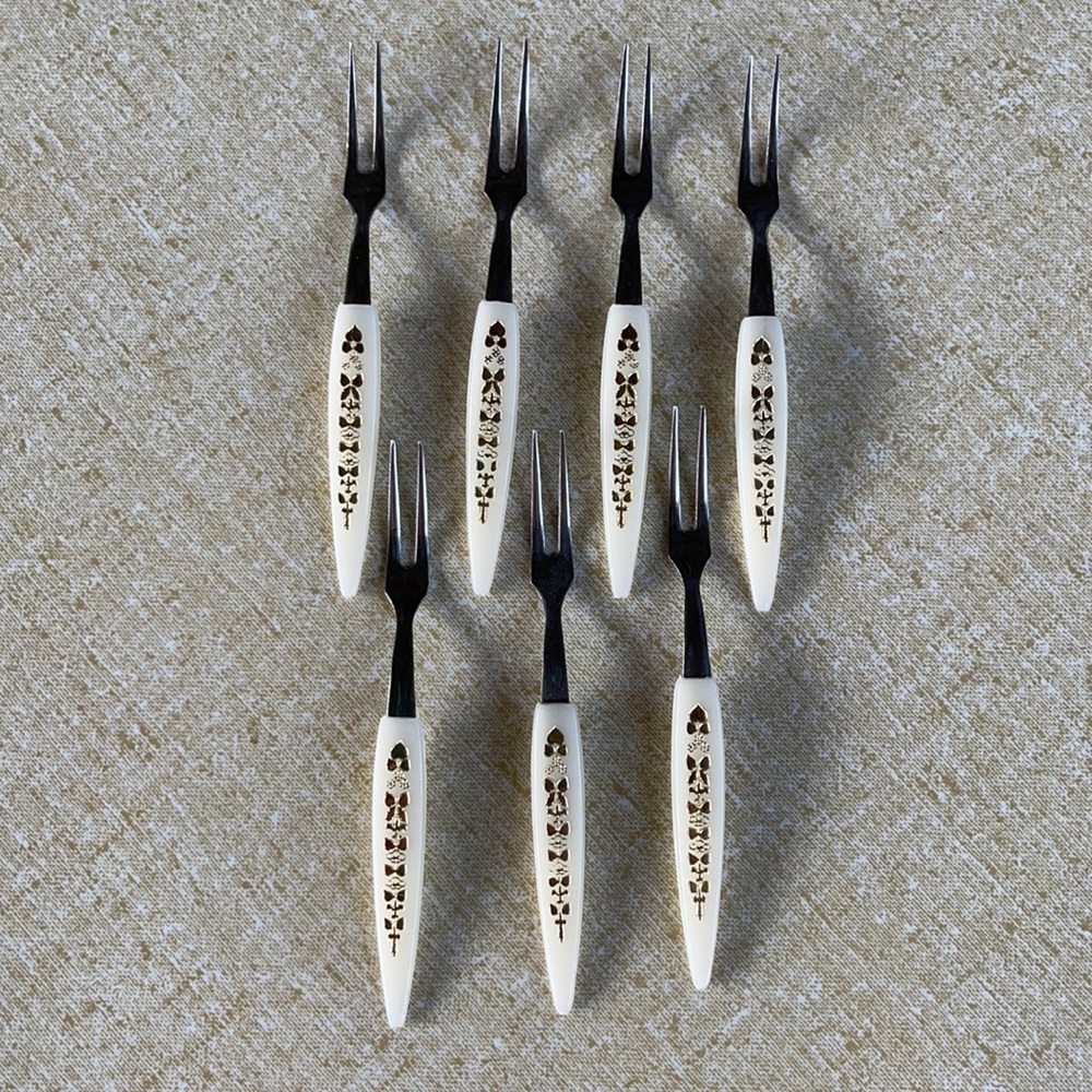 Vintage Picks Forks Appetizer Cocktail Seafood